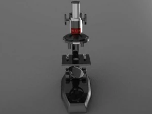 microsc&oacute;pio escolar Modelo 3D