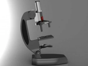 microsc&oacute;pio escolar Modelo 3D