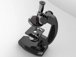 microsc&oacute;pio escolar Modelo 3D