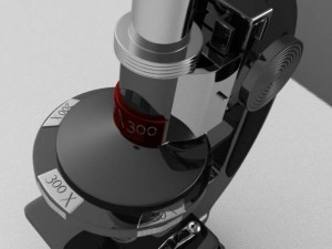 school microscope 3D Модель