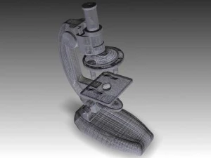 microsc&oacute;pio escolar Modelo 3D