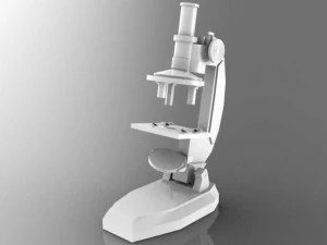 microsc&oacute;pio escolar Modelo 3D