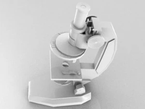 microsc&oacute;pio escolar Modelo 3D