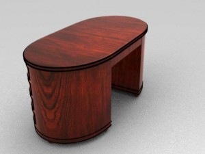 oval desk Modèle 3D