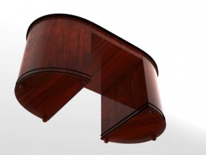 oval desk Modèle 3D