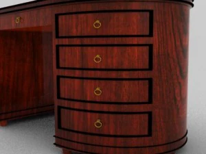oval desk 3D Model