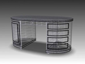 oval desk 3D Model