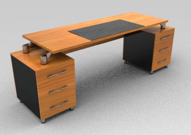 modern executive desk 3D 모델 .c4d .max .obj .3ds .fbx .stl .blend 