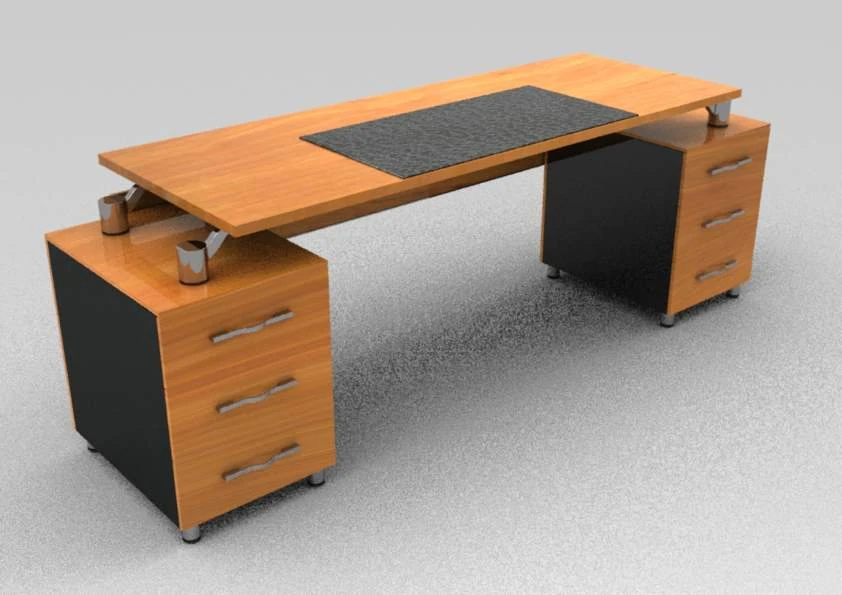 modern executive desk 3D Model .c4d .max .obj .3ds .fbx .stl .blend 