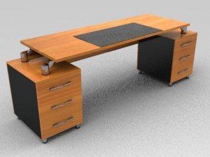 modern executive desk Modello 3D