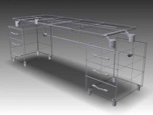 modern executive desk 3D Model