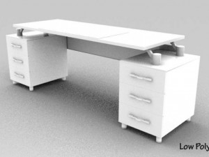 modern executive desk 3D 모델