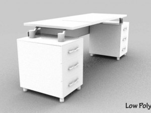 modern executive desk 3D 모델
