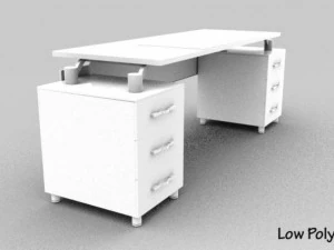modern executive desk 3D Model