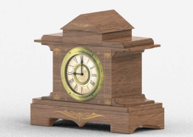antique clock Modelo 3D .c4d .max .obj .3ds .fbx .stl .blend 