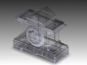 старинные часы 3D Модель
