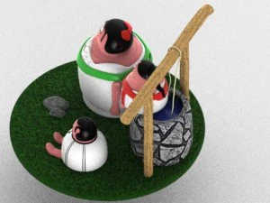 the yuca family 3D Model