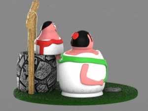 the yuca family 3D Model
