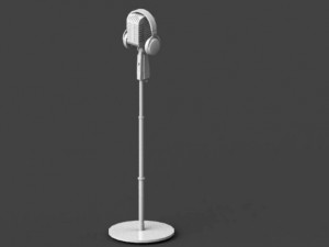 vintage microphone with headphones 3D Model