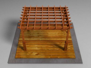 cherry pergola 3D 模型