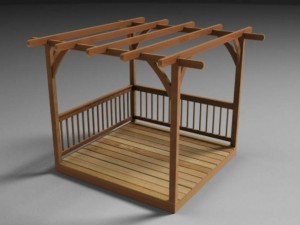 rustic pergola 3D मॉडल
