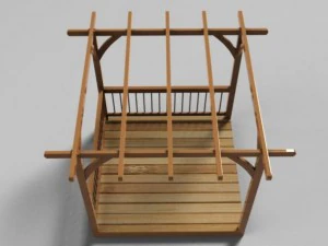 p&eacute;rgula r&uacute;stica Modelo 3D