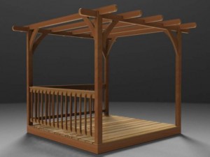 rustic pergola Modelo 3D
