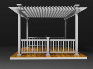 white pergola Modelo 3D
