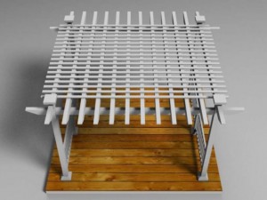 white pergola Modelo 3D