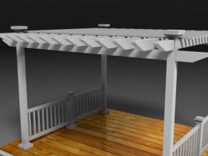 white pergola Modelo 3D