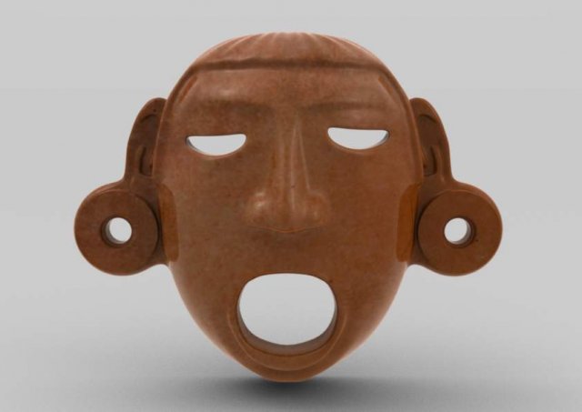 aztec mask xipetotec Modelo 3D .c4d .max .obj .3ds .fbx .stl .blend 