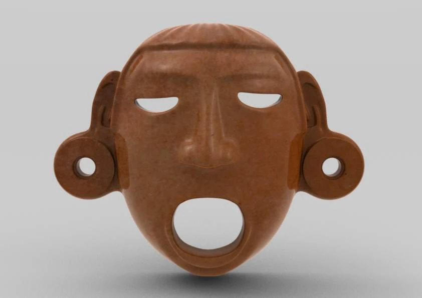 aztec mask xipetotec 3D Model .c4d .max .obj .3ds .fbx .stl .blend