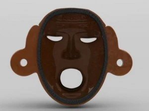 aztec mask xipetotec 3D Model