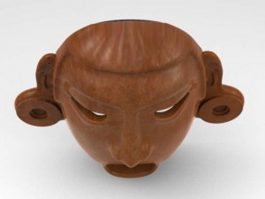 aztec mask xipetotec Modelo 3D