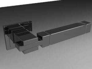 square door handles collection 1 3D Model