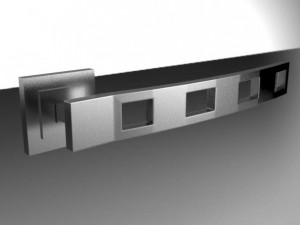 square door handles collection 1 3D Model