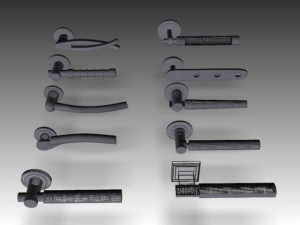 round door handles collection 2 3D Model