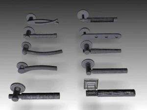round door handles collection 2 3D Model