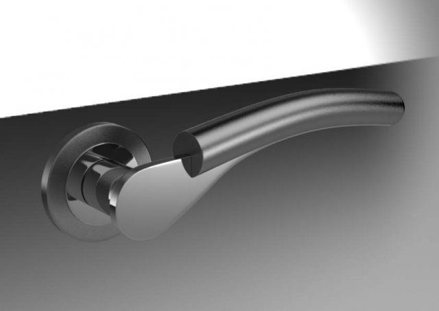 round door handle 2 3D Model .c4d .max .obj .3ds .fbx .stl .blend 
