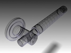 round door handle 10 3D Model