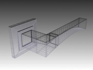 square door handle 2 3D-Modell