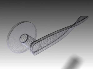 poign&eacute;e de porte carr&eacute;e 8 Modèle 3D