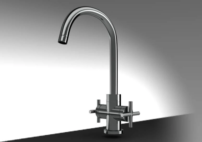kitchen faucet 1 3D Model .c4d .max .obj .3ds .fbx .stl .blend 