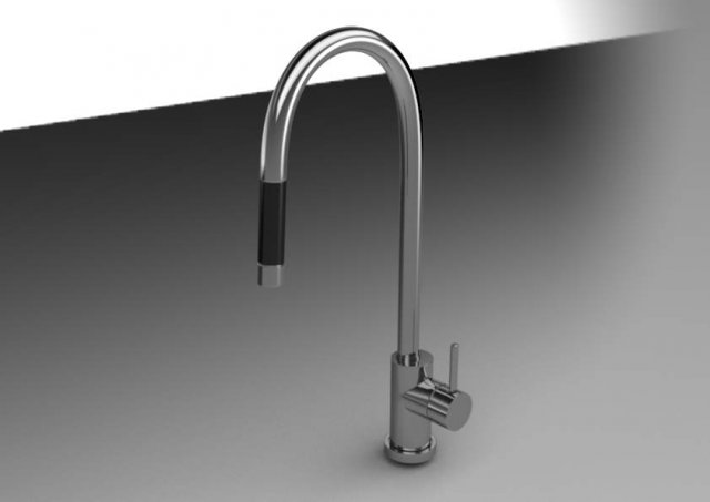 kitchen faucet 4 3D Model .c4d .max .obj .3ds .fbx .stl .blend