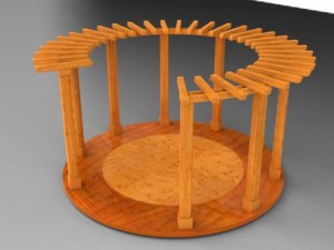 birdseye pergola 3D Model