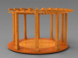 birdseye pergola 3D-Modell