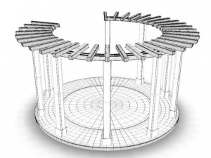 birdseye pergola 3D-Modell