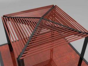 black pergola 3D Model