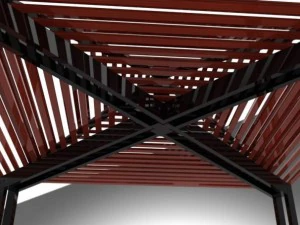 black pergola 3D Model