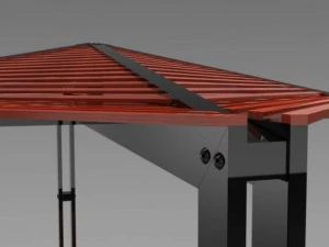 black pergola 3D Model